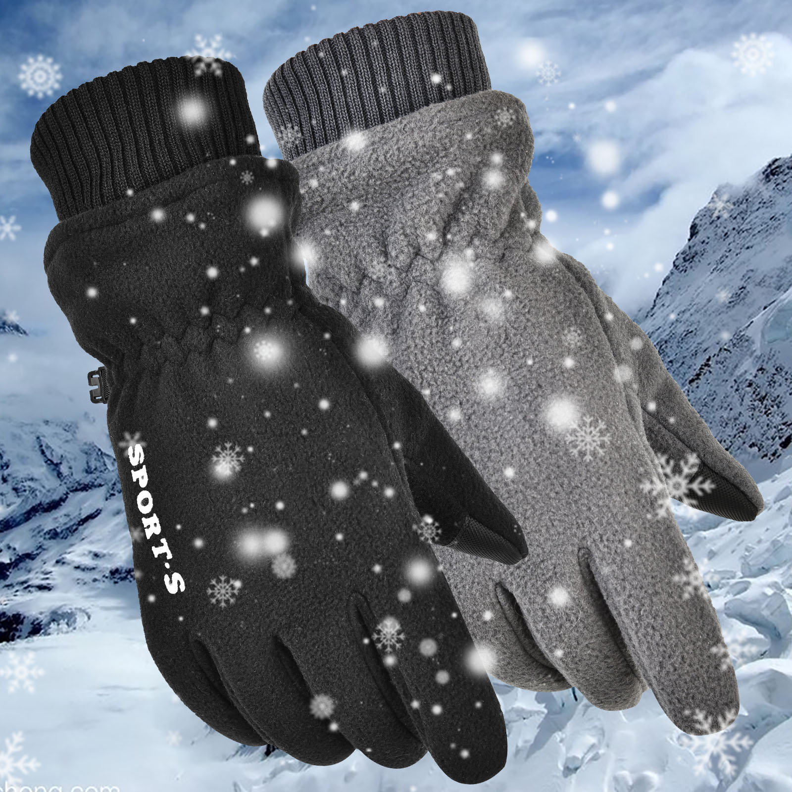 Winter Warm Gloves Thermal Windproof Ski Gloves for Cold Weather