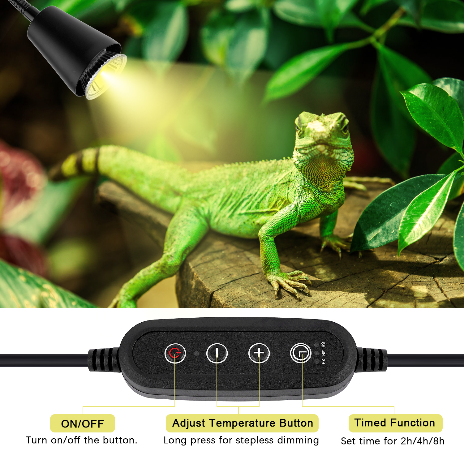 Title 14, Lampe chauffante pour reptiles UVA/UVB, ampoule...