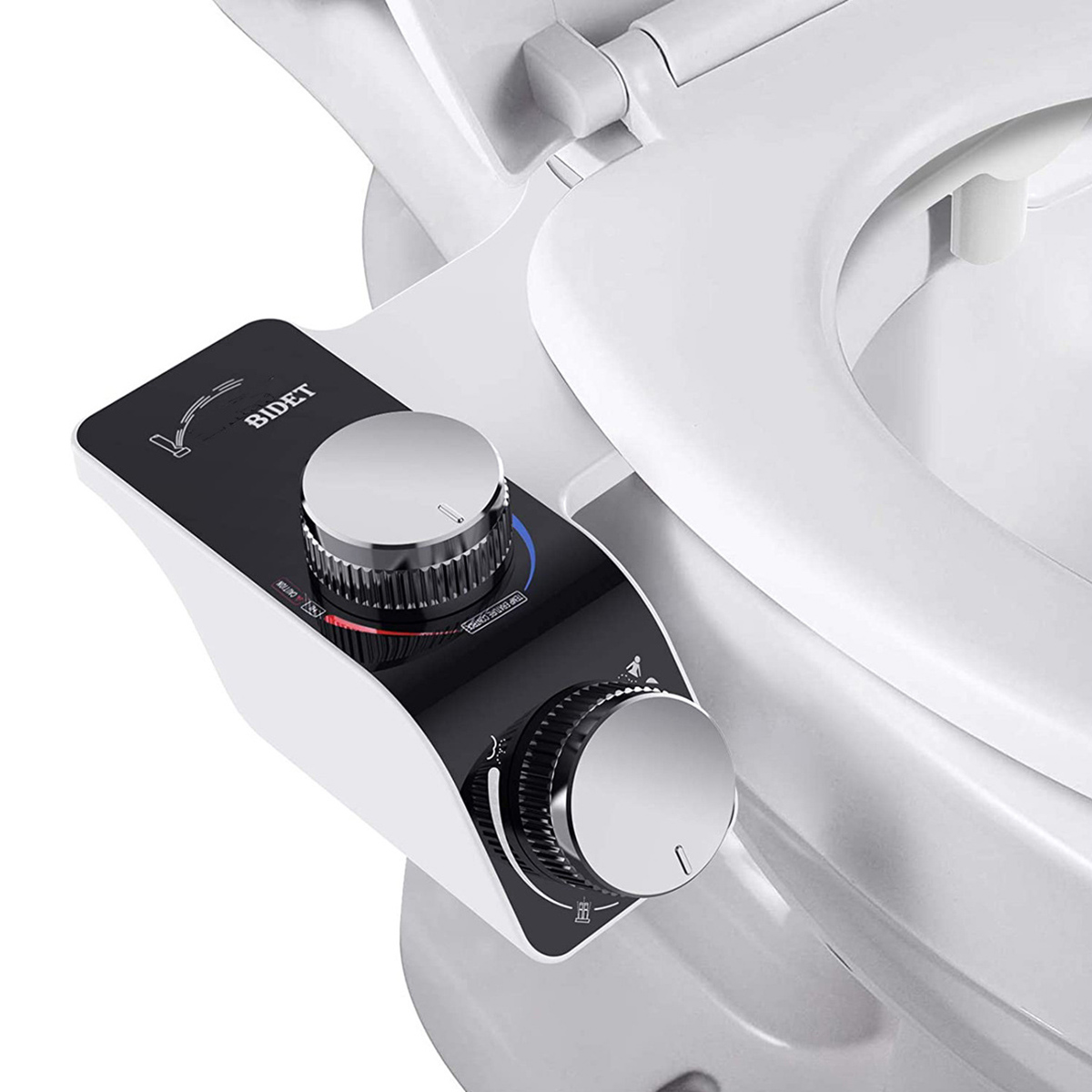 Description Picture 5 of itemBidet Attachment Self-Cleaning Double Nozzle Toilet Seat Adjustable Water Pressure Bidet Sprayer With Hose Non-Electric EU/US/AU