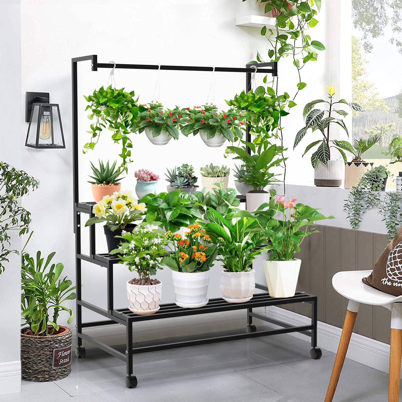 Étagère plante métal 80cm