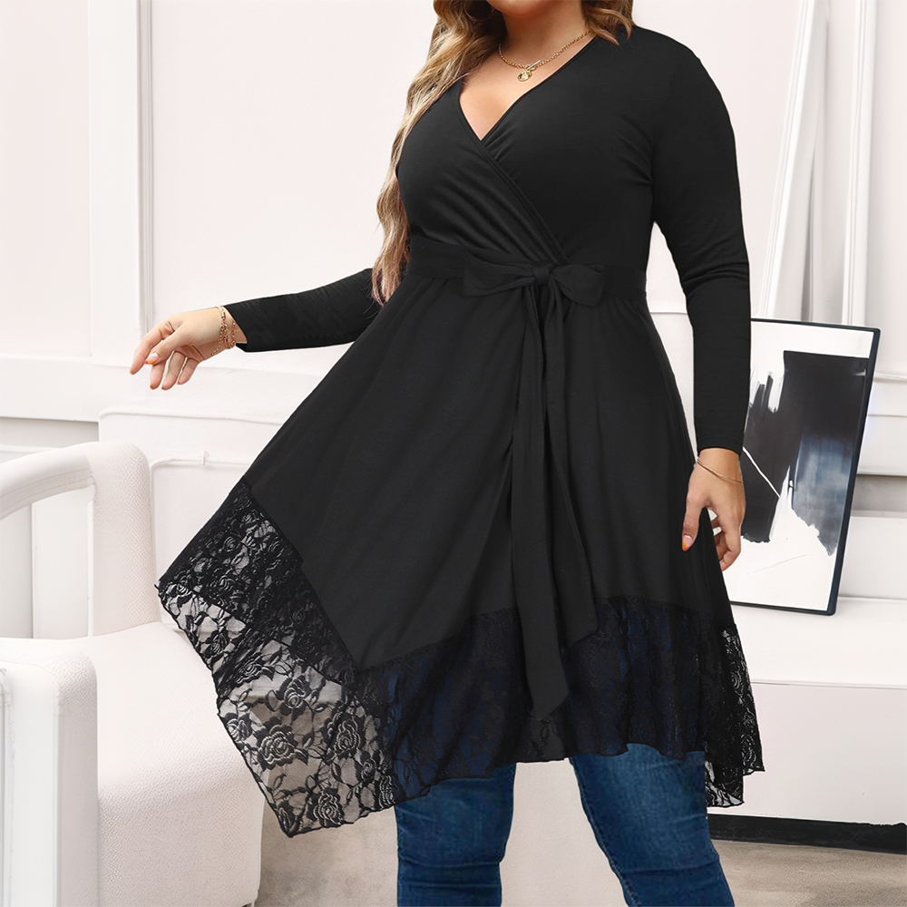 Plus Size Black Cocktail Tops Formal Wear Plus Size Dressy Tops