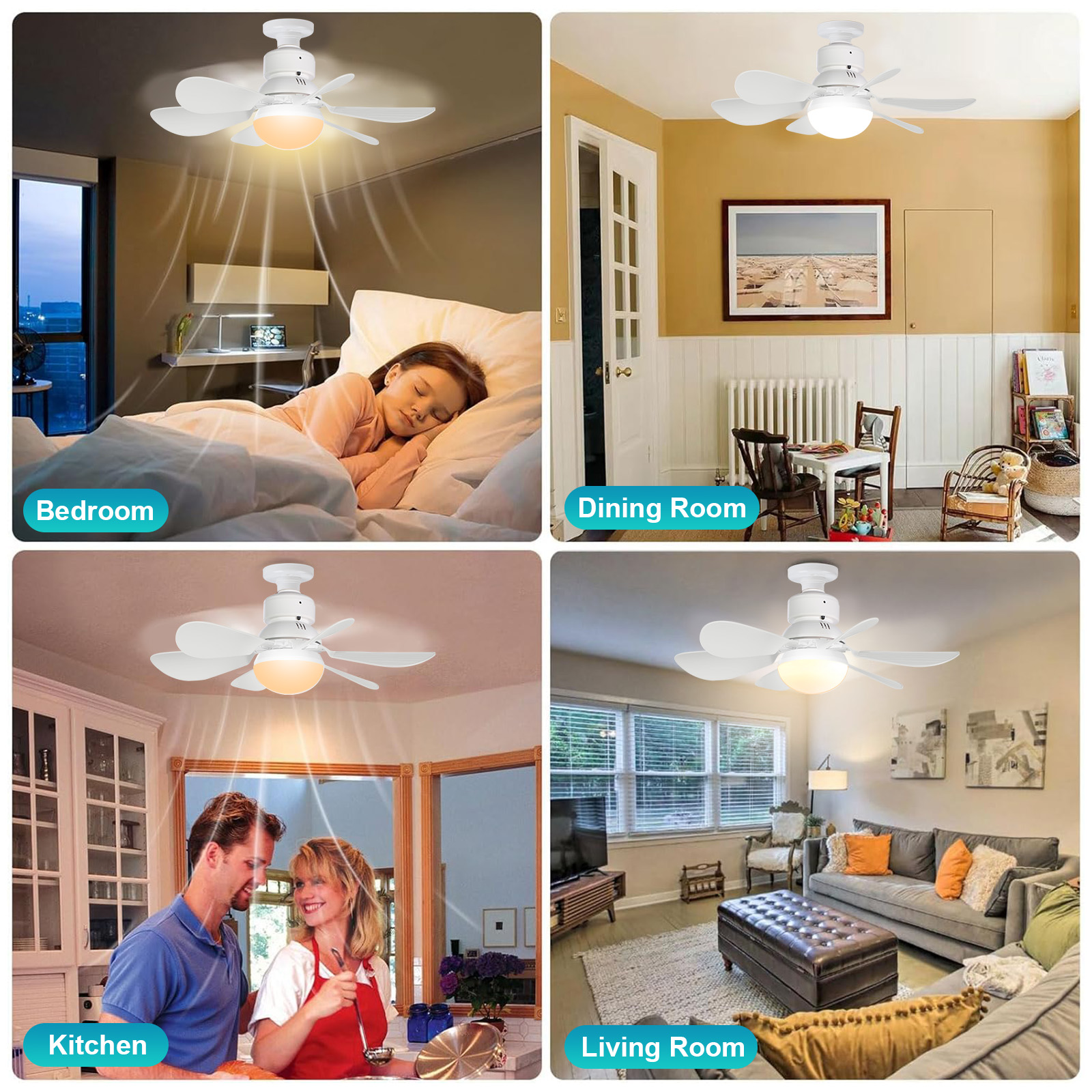 Ventilateur Plafond avec Lumiere - Applications