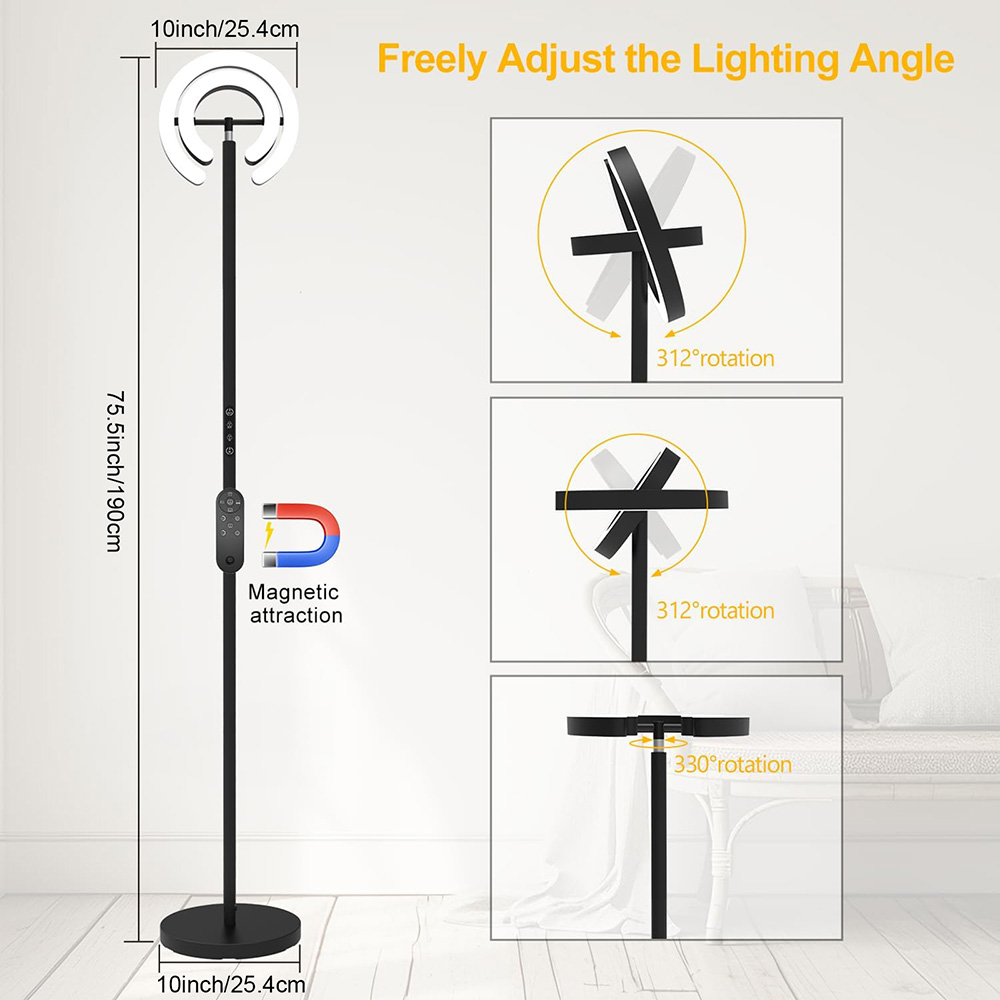 Fonctionnalités du Lampadaire Led avec Double Anneau Rotatif