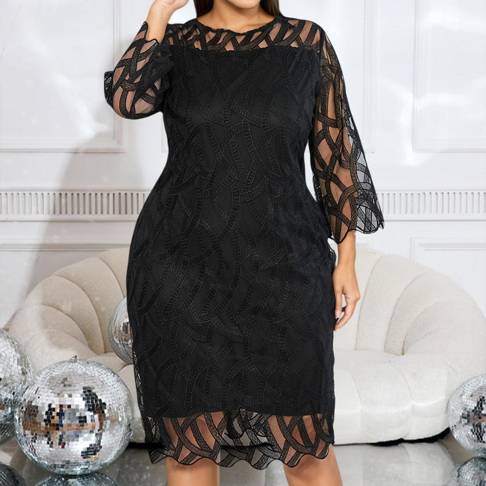 mini long sleeve dress Naked Wardrobe Women's Mock Neck Minidress - Black Size:9XL Royal Blue/Gold Boho romantic bohemian wedding Turn around to reveal