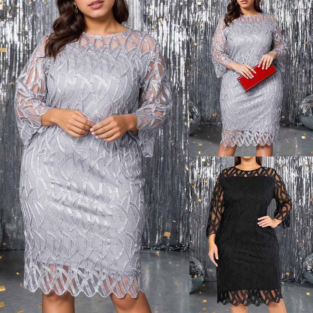 Plus Size Women Lace Midi Dress Bodycon Ladies Evening Cocktail Party Ball Gown | eBay Plus Size Women Lace Midi Dress Bodycon Ladies Evening Cocktail Party Ball Gown | eBay
